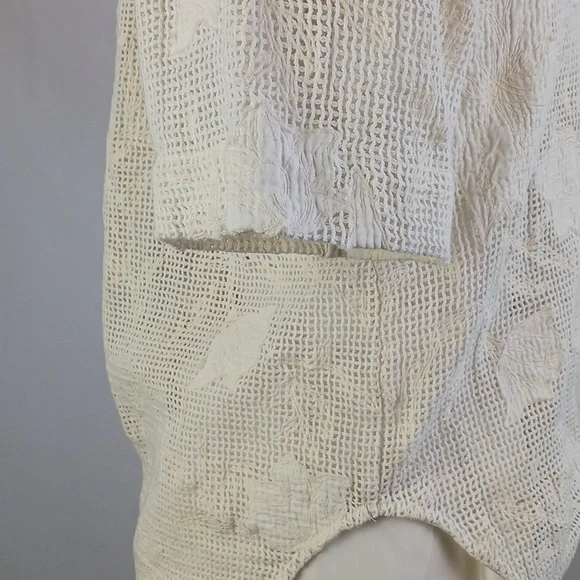 Rag And Bone Short Sleeve Cr Mesh Floral/Mare Blouse. - Picture 6 of 10